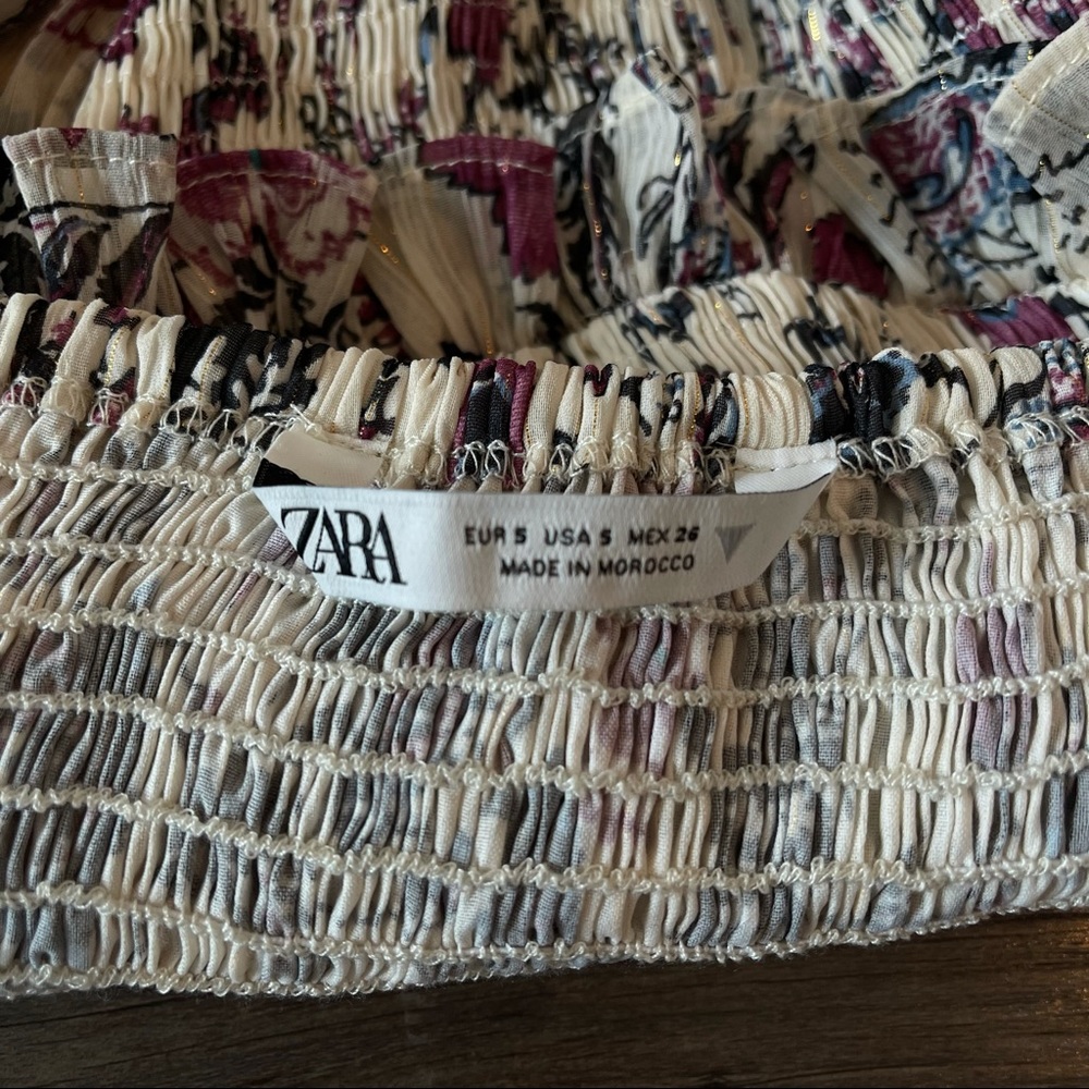 Zara Metallic printed skirt - Picture 7 of 7